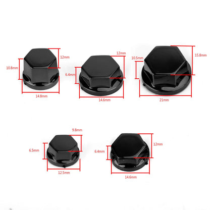 30 x Black Caps Screw Covers for Moped Mokick Scooter Motorcycle