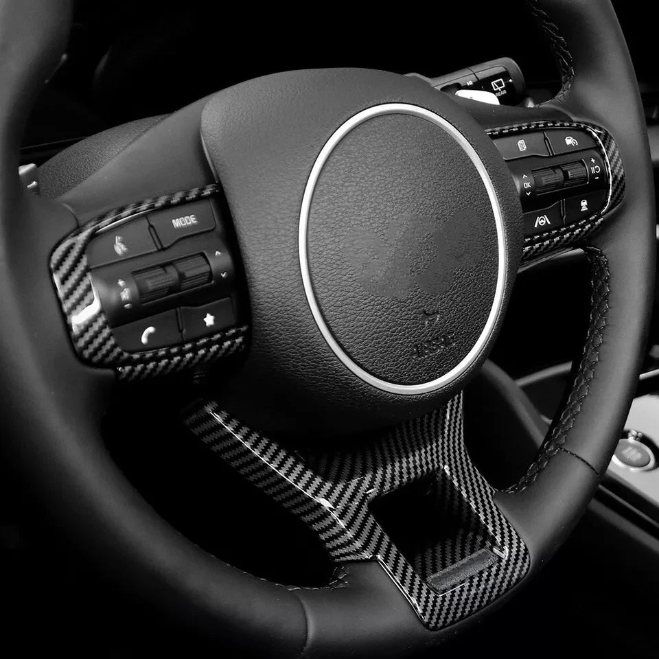 Carbon Fiber ABS Steering Wheel Frame Cover Trim for Kia Sportage NQ5 (2023–2024)