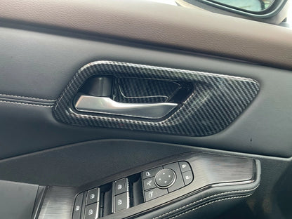Carbon Fiber Interior Door Handle Bowl Cover Trim for Nissan Rogue (2021-2023)