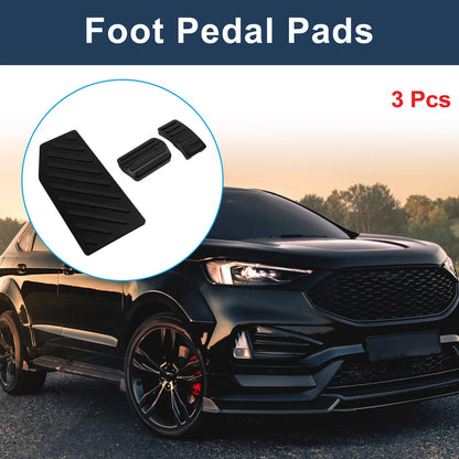 3 x Automatic Foot Accelerator Pedal Covers for Ford Edge (2023) Black