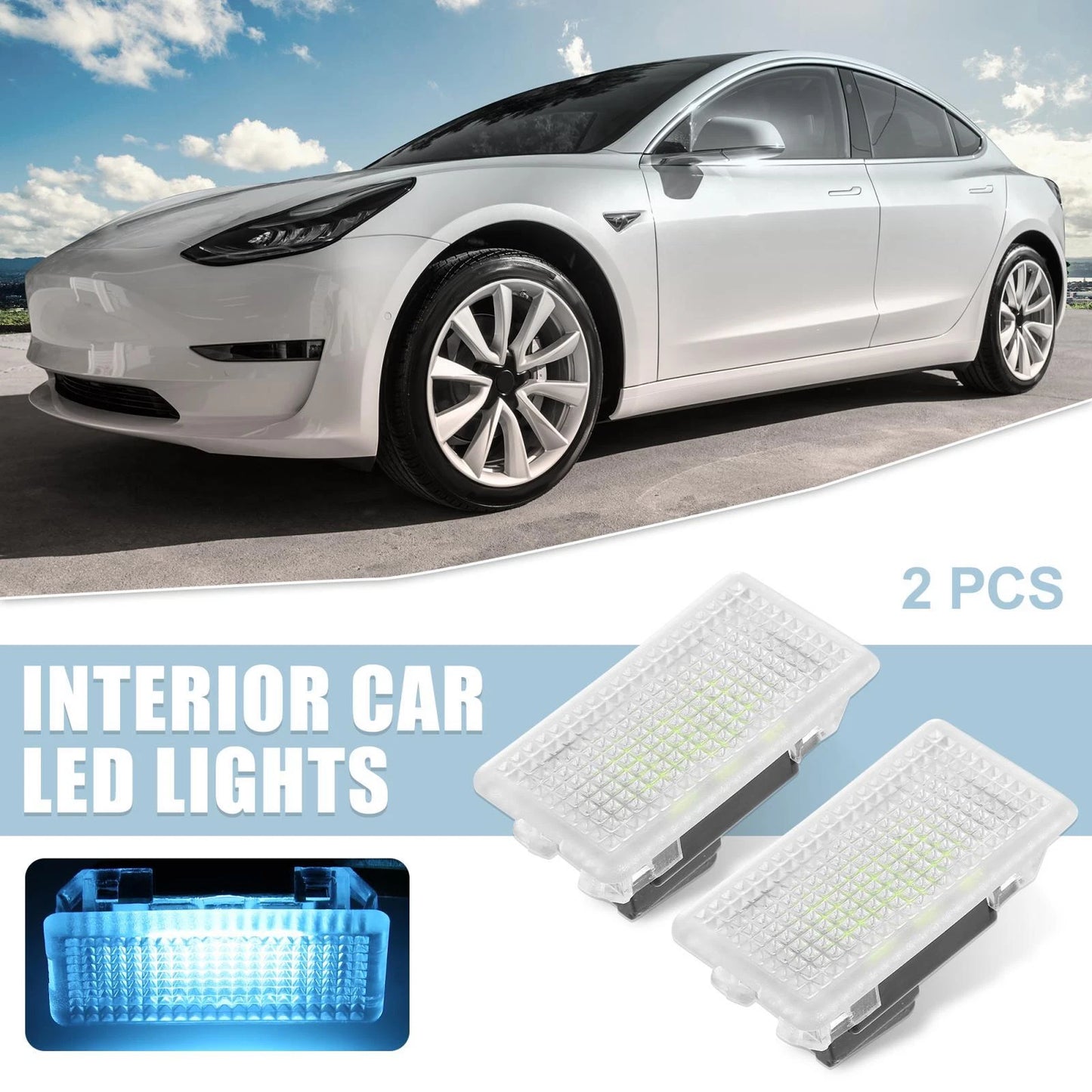Interior LED Footwell Lights for Tesla Model 3/Y/S/X (2017-2023)