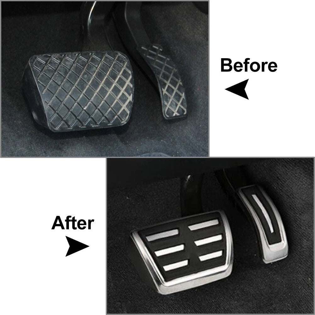 Stainless Steel Brake Gas Pedal Covers for Audi A4 A5 A6 A7 A8 Q3 Q5 (2008-2023)