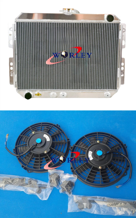 2 Row Radiator + Fan for Ford Courier, Mazda B2200 (1984-1993)