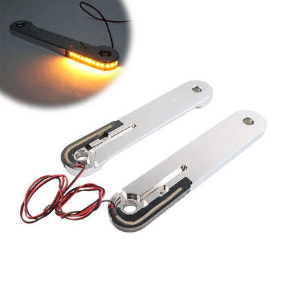 LED Flush Fork Turn Signal Brackets for Harley Street Glide & Electra Glide