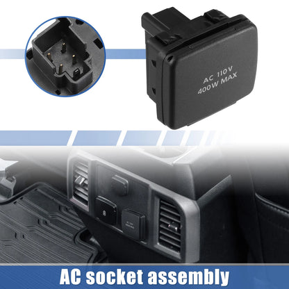 Center Console Rear Power Outlet Plug 110V for Ford F-150 (2015-2023)