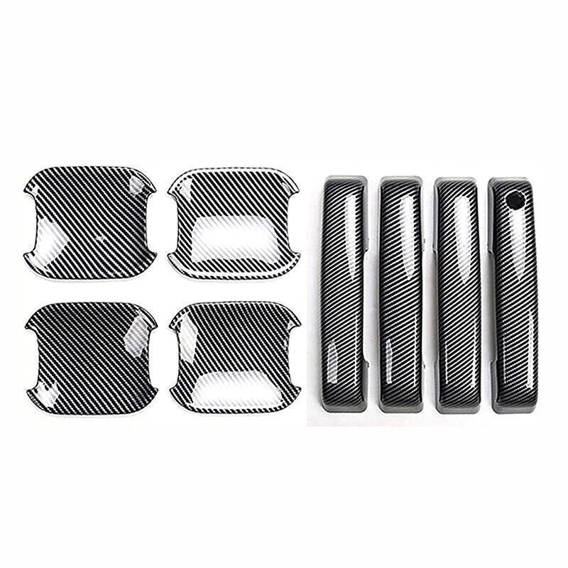 Carbon Fiber Side Door Handle Cover Trim for Ford Bronco (2021-2022)