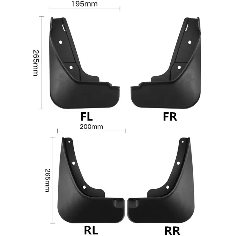 4x Front/Rear Mud Flaps & Splash Guards for Hyundai Kona (2024–2024)