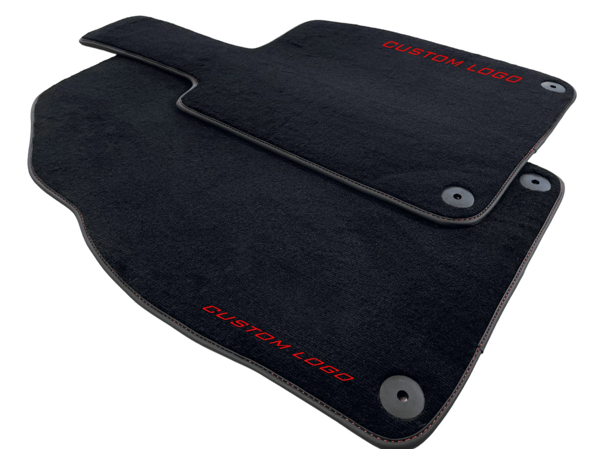 Custom Black Carpet Floor Mats for Porsche 718 Cayman (2017-2024)