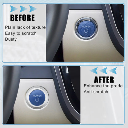 Engine Start Stop Button Cover for Toyota 80 Series (1990-1997) Silver Tone