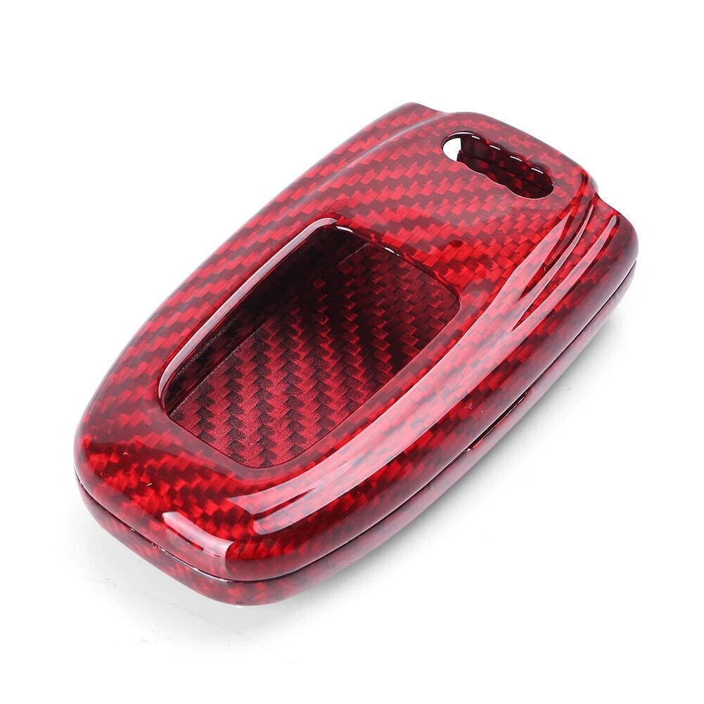 Carbon Fiber Remote Key Fob Cover Case for Audi A3 A4 A5 A6 A7 A8