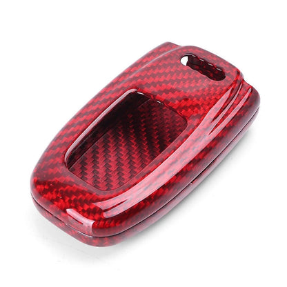 Carbon Fiber Remote Key Fob Cover Case for Audi A3 A4 A5 A6 A7 A8