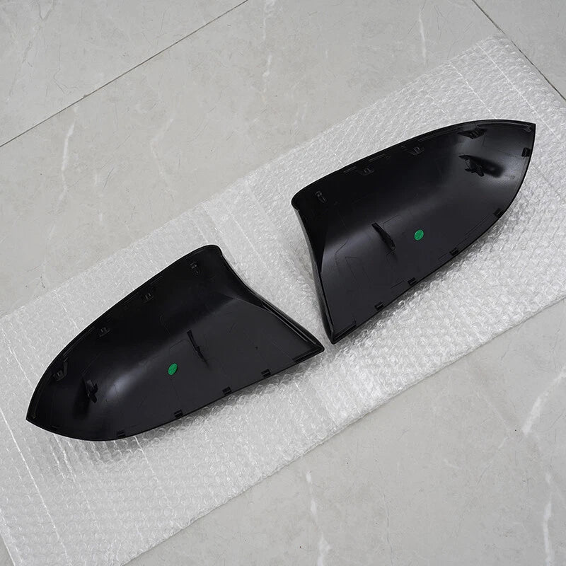 2 x Side Mirror Cover Caps Overlay Glossy Black for BMW F85 X5M F86 X6M (2015-2018)