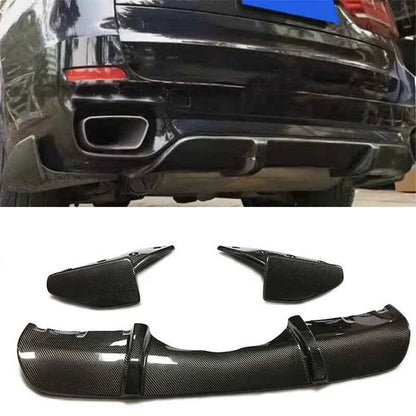 Real Carbon Fiber Rear Diffuser Bumper Lip for BMW X5 F15 2014-2018
