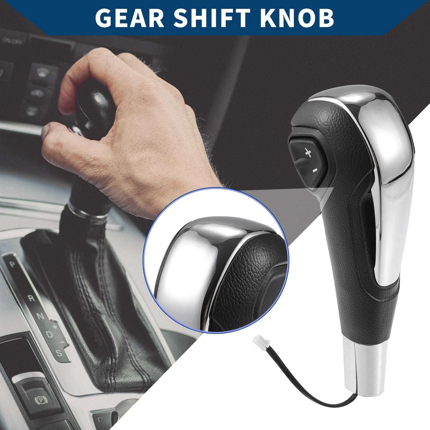 Faux Leather Gear Shift Knob for Chevrolet Aveo (2011-2017)