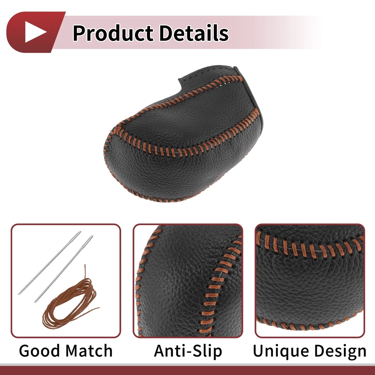 Car Gear Shift Knob Cover for Subaru Forester (2014-2017) Black Brown
