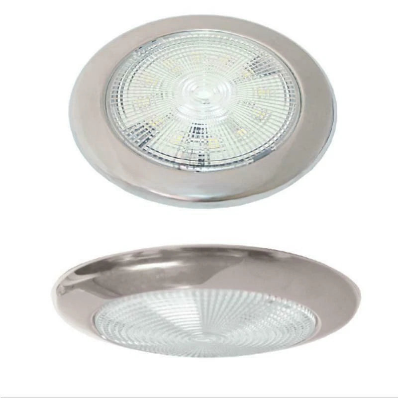 LED Stainless Cabin Slim Light Marine Warm White 132mm Diameter