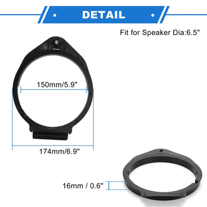 Speaker Spacers 6.5'' Ring & Adapter for Hummer H2 -