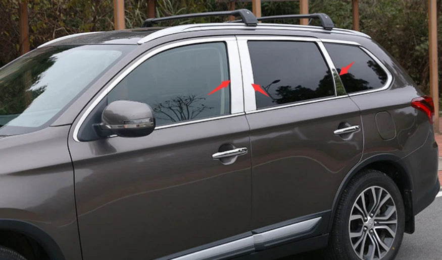 Window Pillar Frame Cover Trim 8pcs for Mitsubishi Outlander (2013-2018)