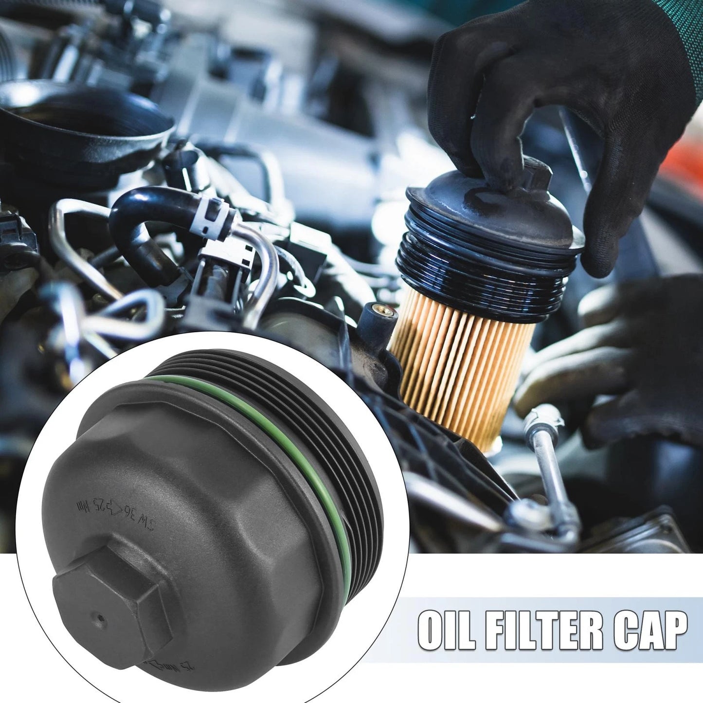Oil Filter Cap Assembly Housing for Porsche 911 Cayenne Panamera