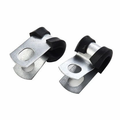 4.7mm Brake Pipe Clips 3/16" Lined Metal+Rubber P Clips