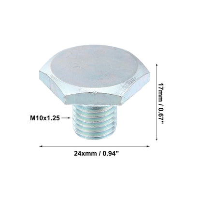 M10x1.25 Engine Oil Drain Plug Screw w/ Seal Ring for Ford (2000-2023)