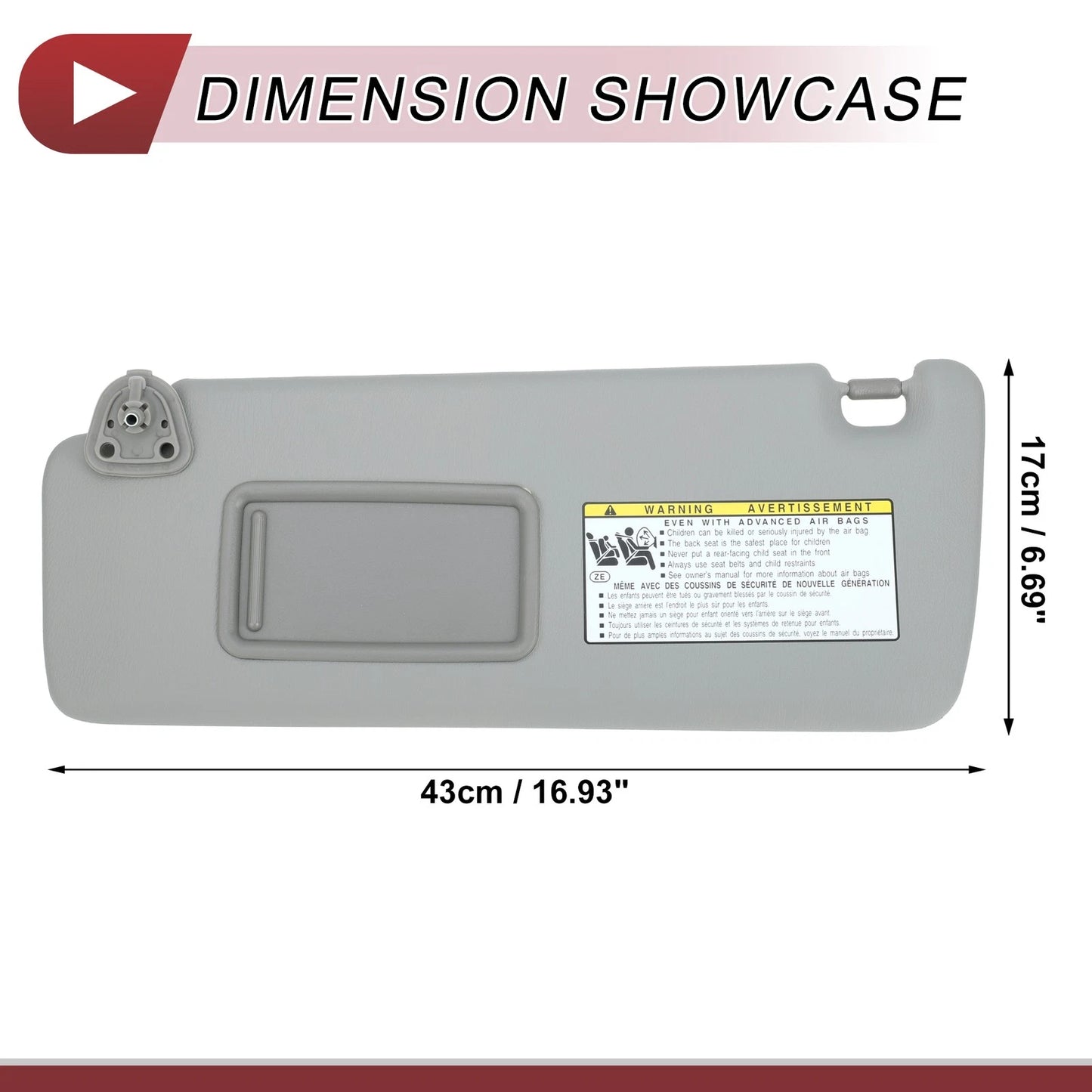 Sun Visor for Toyota Highlander 2004-2007 Left Driver Side