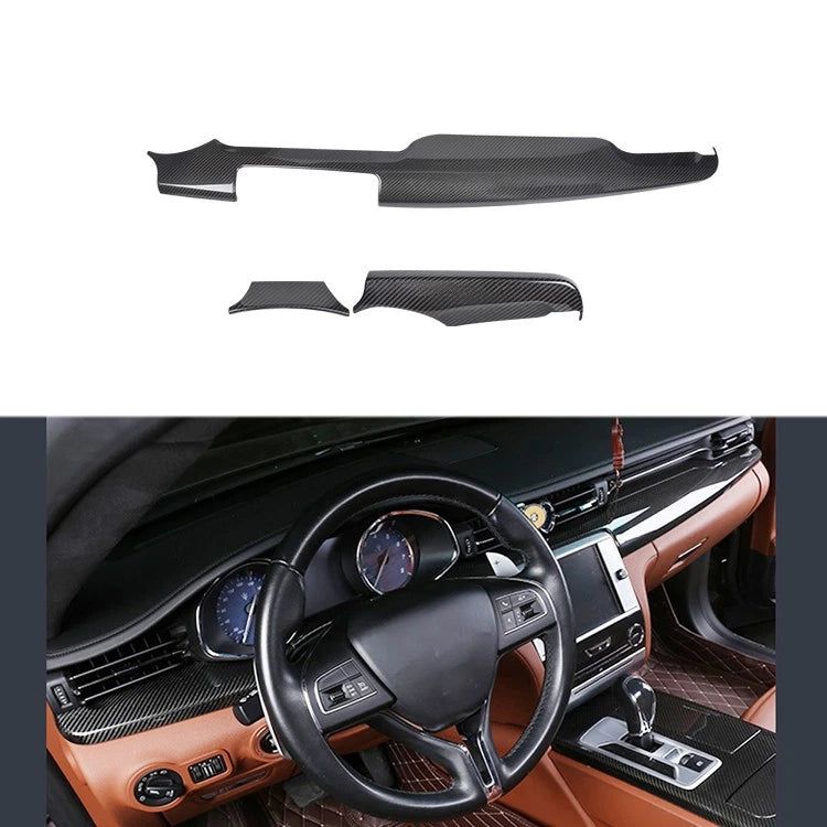 Real Carbon Fiber Console Dashboard Cover Trim for Maserati Quattroporte 14-21