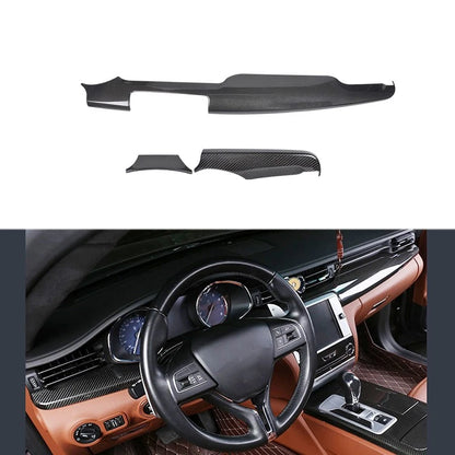 Real Carbon Fiber Console Dashboard Cover Trim for Maserati Quattroporte 14-21