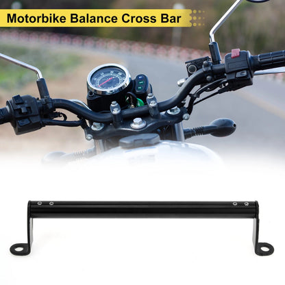 Balance Cross Bar 0.41" Hole Handlebars Black for Motorcycle