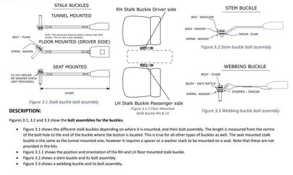 Front Seat Belt Kit for Toyota Landcruiser HJ45 5 Door Station Wagon (1975-1980)