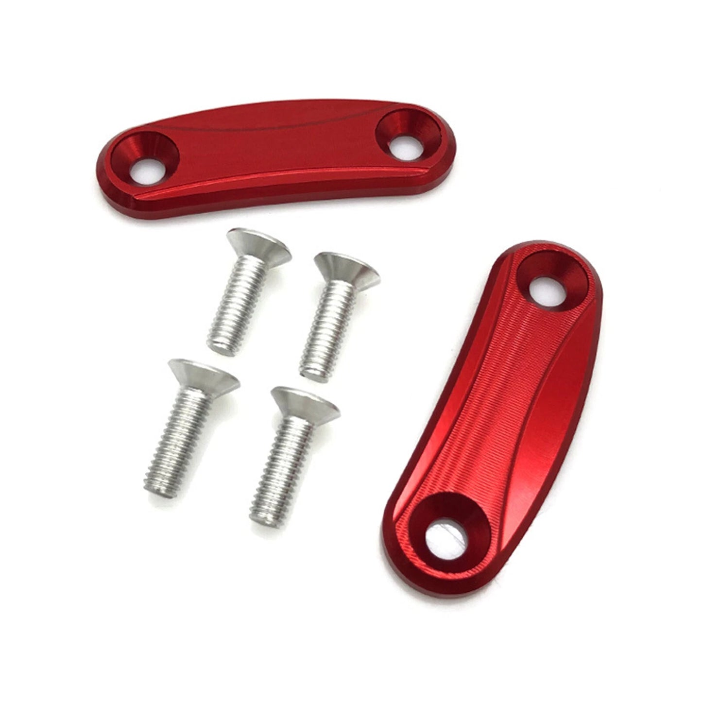 Red Rearview Mirror Block Off Base Plates for Kawasaki ZX-10R (2016-2023)