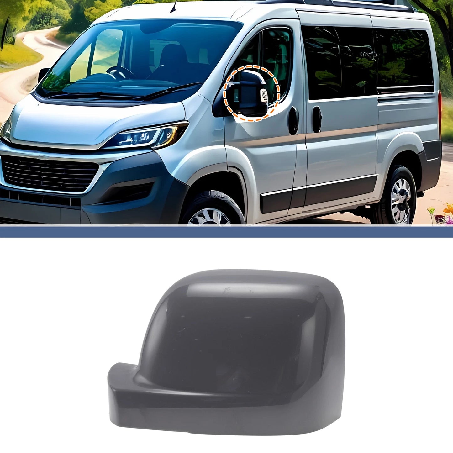 Left Passenger Side Mirror Cover for FIAT TALENTO (2016-2020)