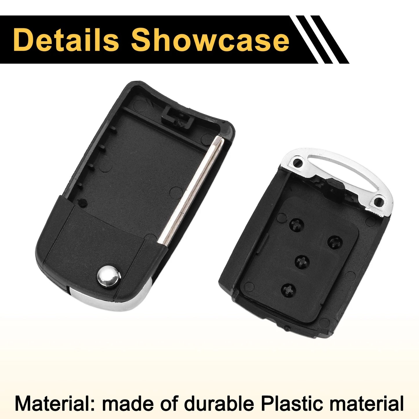 Button Key Fob Shell Case for Toyota RAV4 (2013-2015) Black
