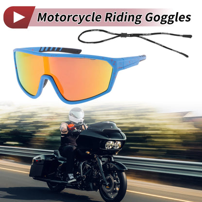 Goggles for Motorcycle Riding Red Lens Black Frame UV400