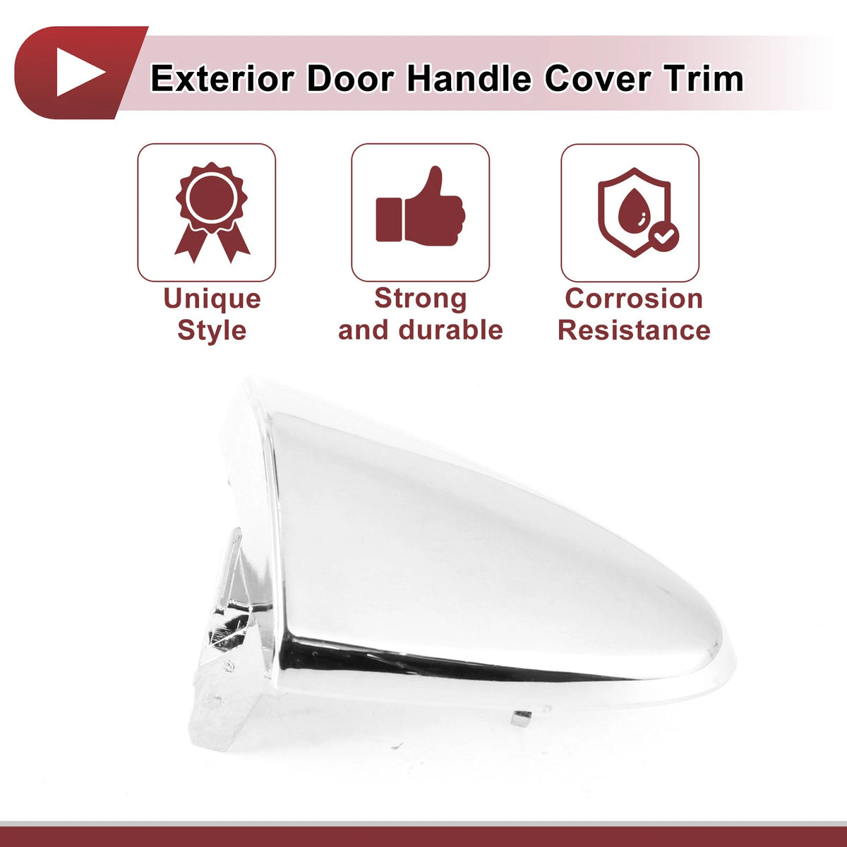 Exterior Door Handle Cover Trim for Lexus LS460 (2007-2017) Silver Tone