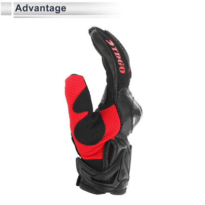 1 x Motorcycle Gloves Spring Summer Breathable Smartphone Touch M Red Nylon