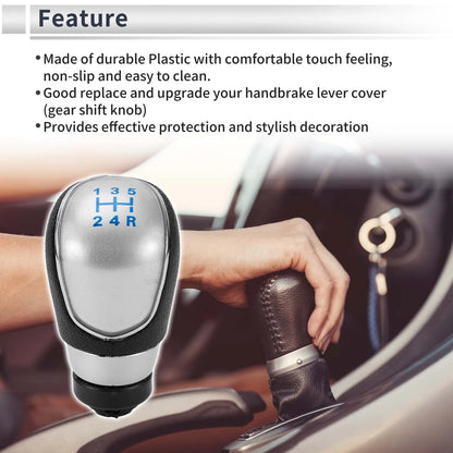 5 Speed Shift Knob for Ford Focus MK2 FL (2008-2011) - Plastic Blue Black Silver