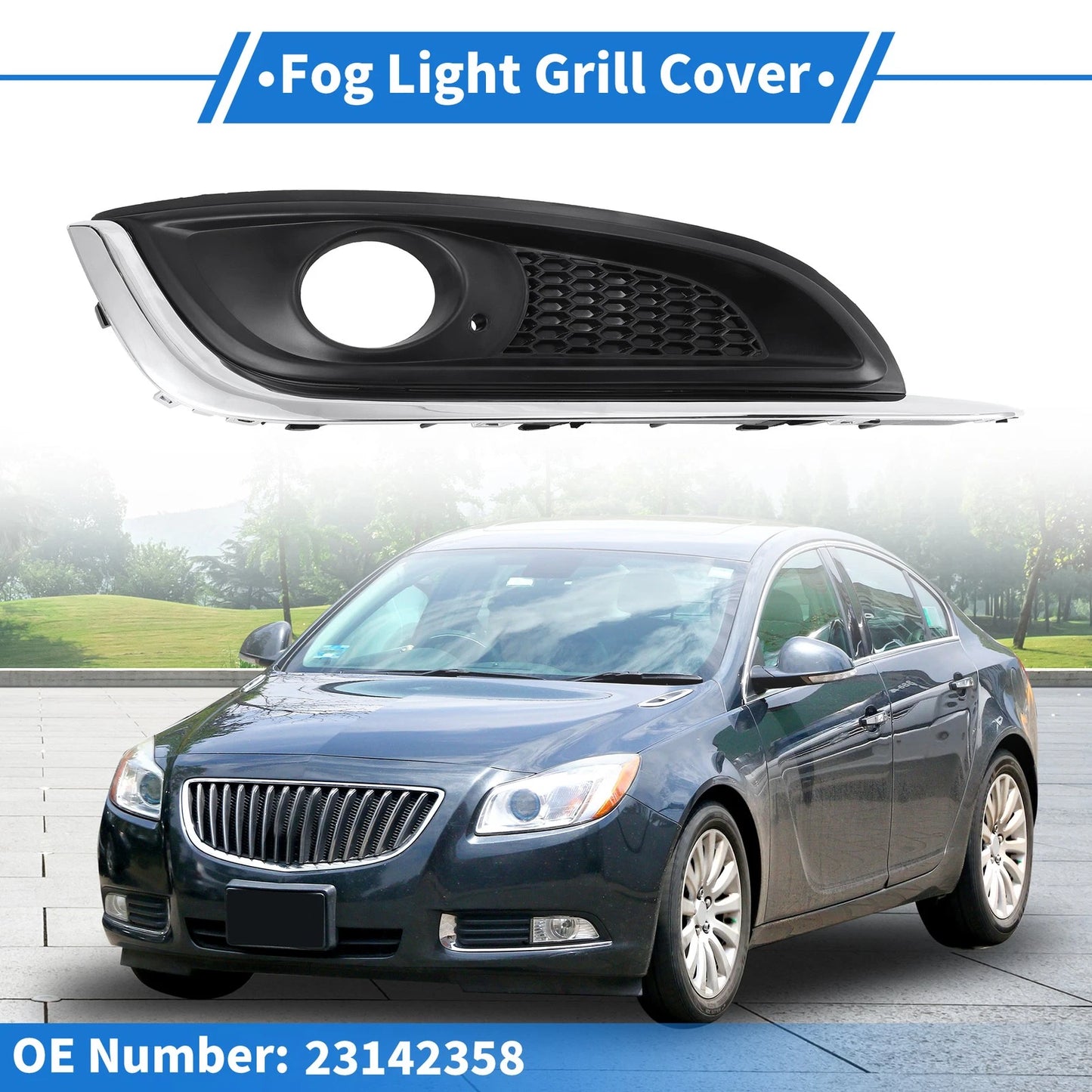 1 x Front Right Fog Light Grill for Buick Regal (2014–2017)