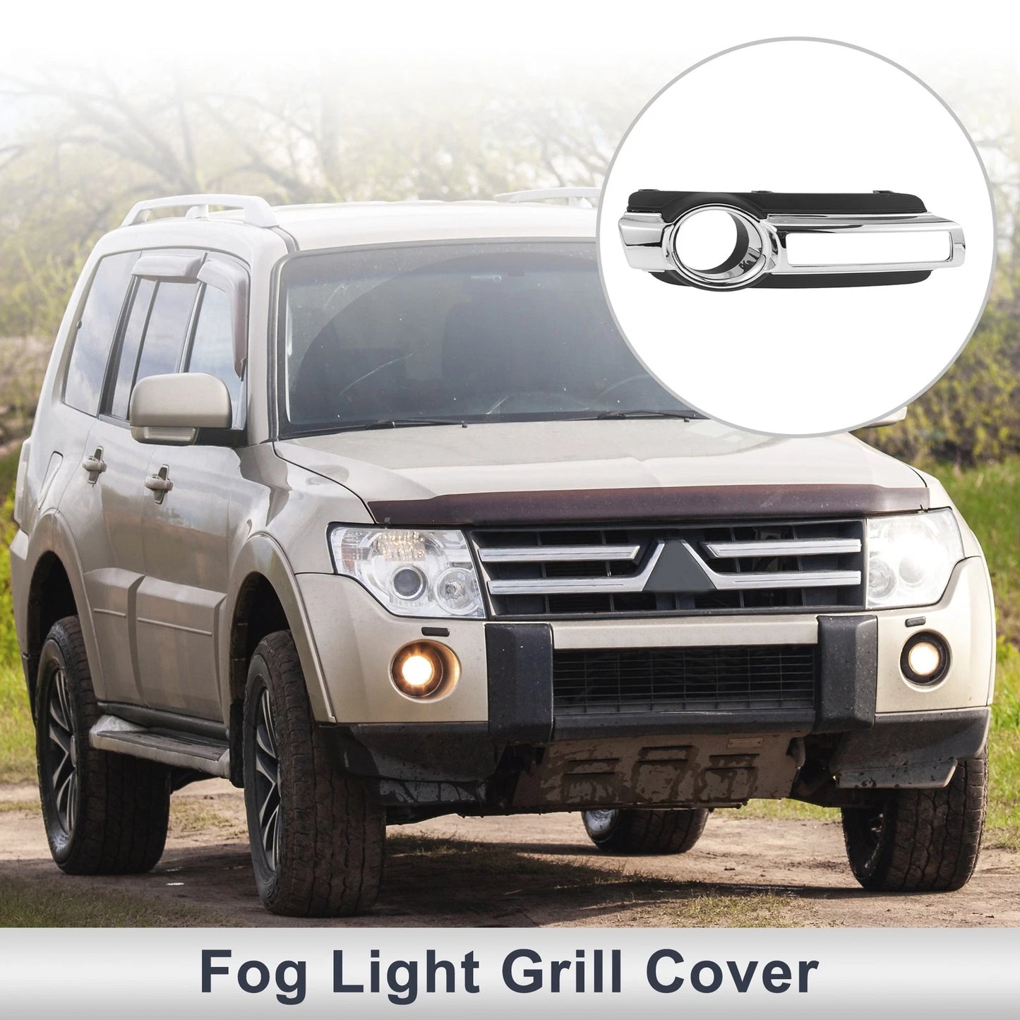 Front Right Fog Light Grill for Mitsubishi Montero (2015-2016)