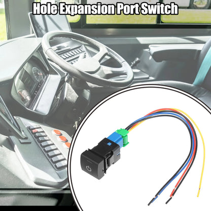 Hole Expansion Port Switch Power Switch with Wire 1 Pcs for Toyota Vehicles