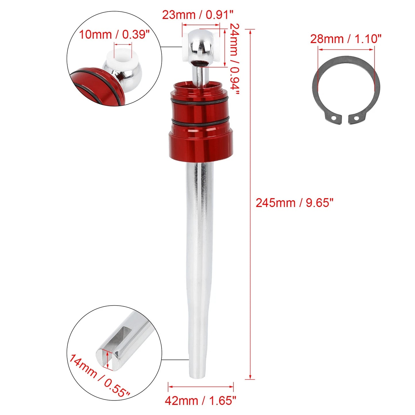 Quick Short Throw Shifter Red for BMW E30 E36 E39 M3 M5 Z3 325 (1982-2002)