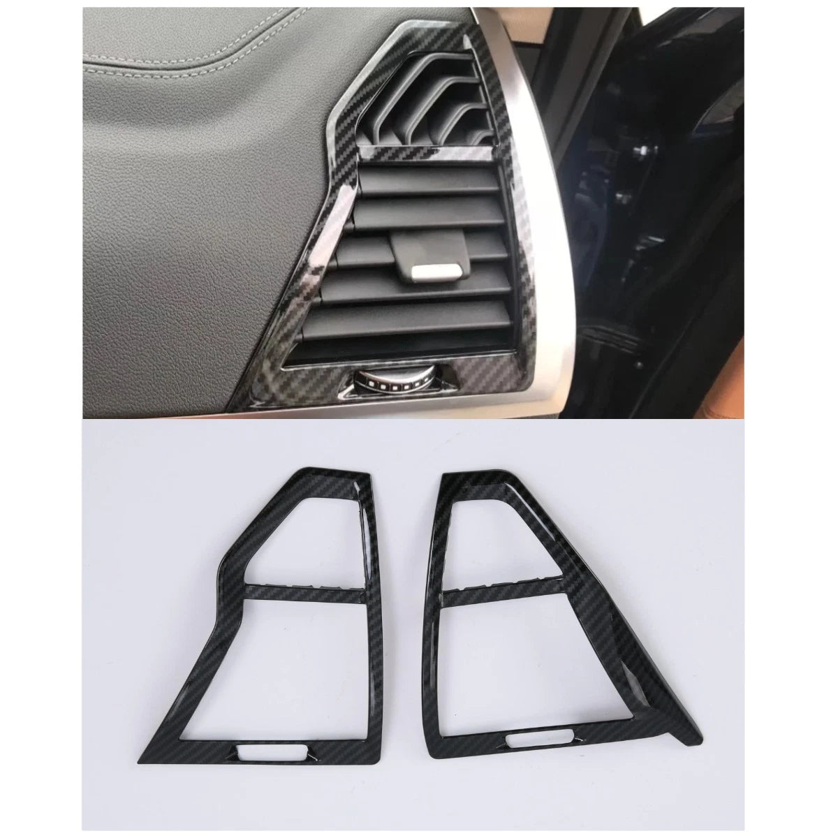 Carbon Fiber Front Side Air Vent Outlet Lid Cover Trim for BMW X3 (2018-2021)