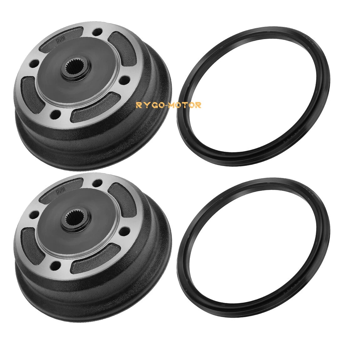 2 x Rear Brake Drum Hub & Seal for Kawasaki Mule 3000 3010 KAF620 (2001–2008)