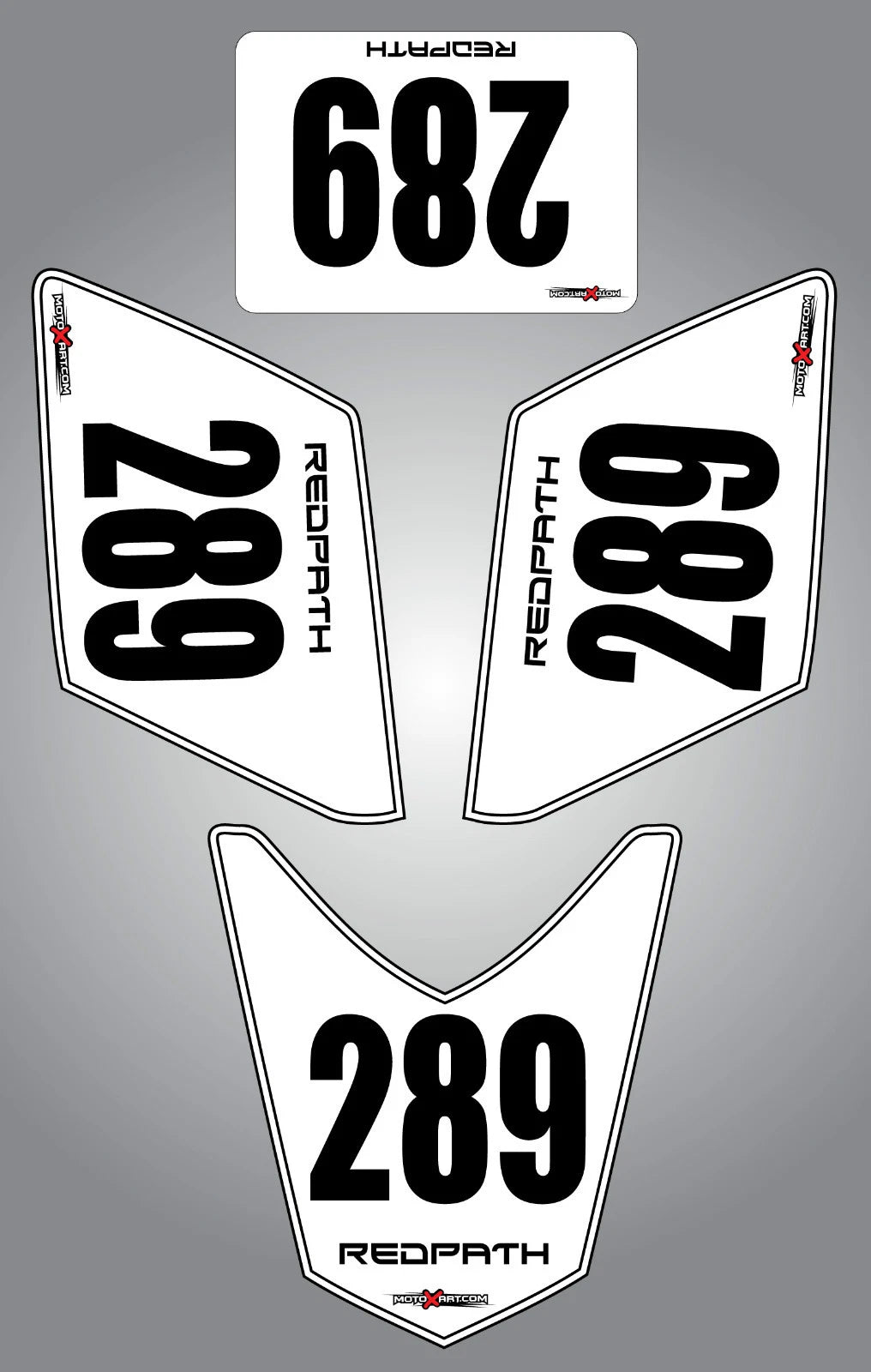 Yamaha YFZ ATV Number Plate Graphics & Stickers 2003-2008