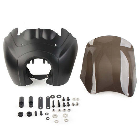 15'' Windshield Front Headlight Fairing Cover for Harley Dyna