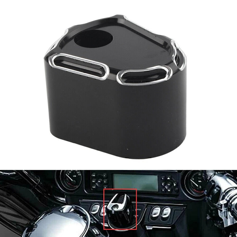 Black Cut Ignition Switch Cover for Harley Touring Street Road Glide (2007-2013)