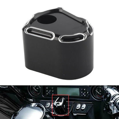 Black Cut Ignition Switch Cover for Harley Touring Street Road Glide (2007-2013)