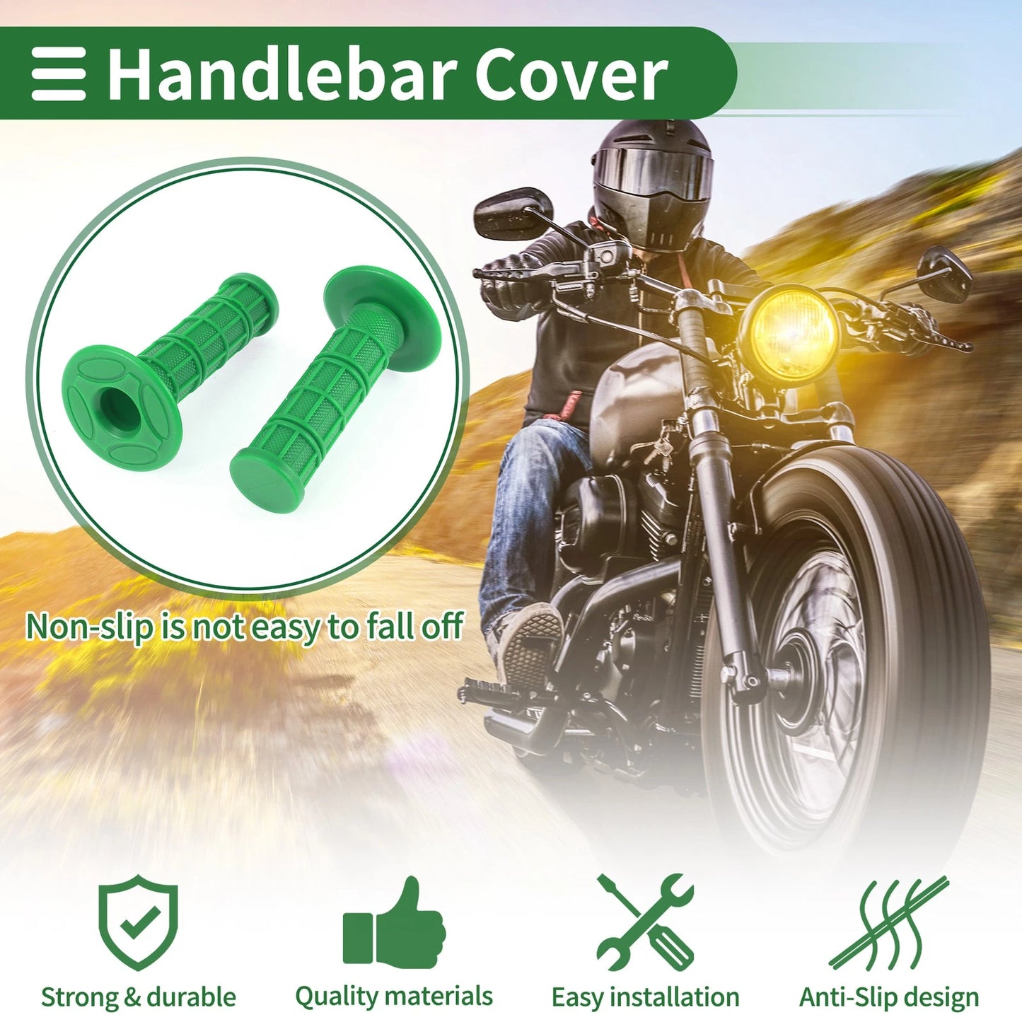 7/8" 22mm Hand Grips Cover Kit for Motorcycle Make Model