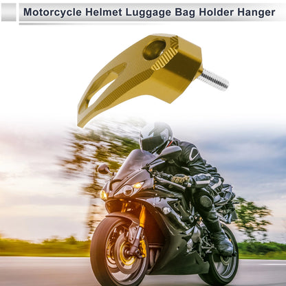 Rectangle Aluminum Alloy Motorcycle Hanging Hook Screw Hexagon Wrench Gold Tone