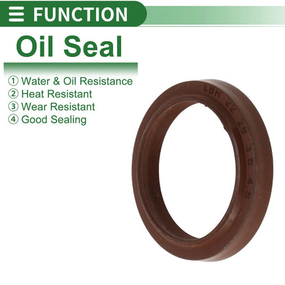 Oil Seal Rotary Shaft Seal FKM Rubber 22x28x3.6mm Brown 5 Pcs for MakeModel